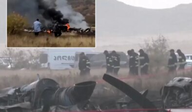 20 askerimizin şehit olduğu uçağın enkazından ilk görüntü