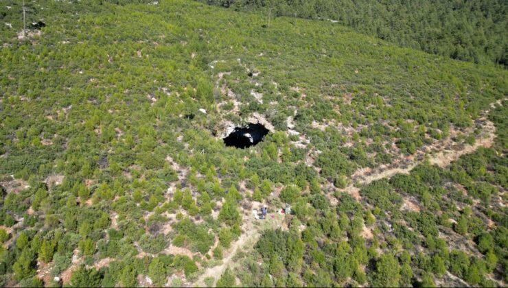 90 metrelik obruğa iniş anını kaydetti