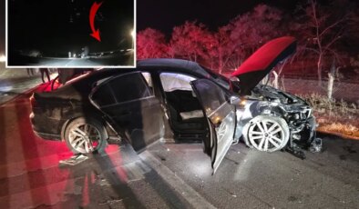 AK Partili milletvekilin ölümden döndüğü trafik kazası kamerada