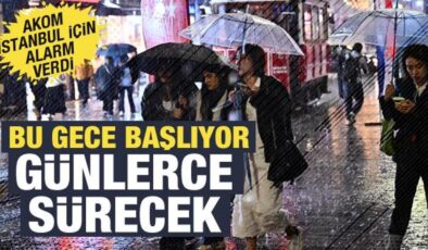 AKOM’dan İstanbullulara uyarı: Bu gece başlıyor, 5 gün sürecek