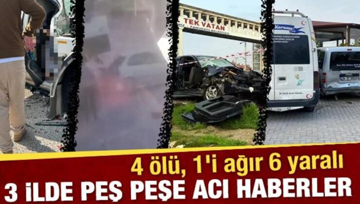 Ankara, Kocaeli ve Sakarya’da trafik kazaları: 4 ölü, 1’i ağır, 6 yaralı