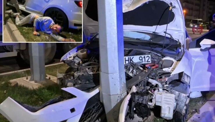 Aynı yolda yarım saatte iki kaza! Yaralı sürücünün ilk sözü herkesi şaşırttı