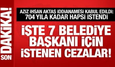 ‘Aziz İhsan Aktaş suç örgütü’ soruşturmasında iddianame kabul edildi