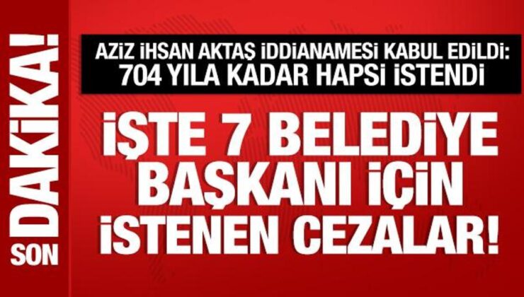 ‘Aziz İhsan Aktaş suç örgütü’ soruşturmasında iddianame kabul edildi