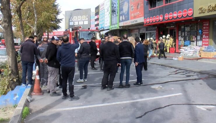 Bağcılar İSTOÇ'ta iş yerinde çıkan yangın söndürüldü