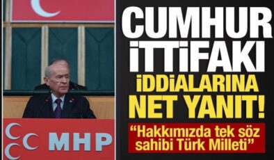 Bahçeli, Cumhur İttifakı’na ilişkin iddialara yanıt verdi