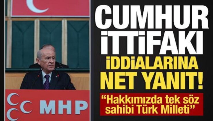 Bahçeli, Cumhur İttifakı’na ilişkin iddialara yanıt verdi