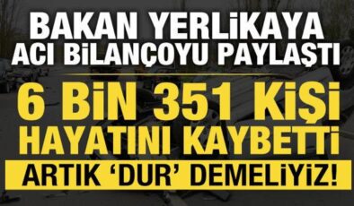 Bakan Yerlikaya acı bilançoyu paylaştı: 2024 yılında 6 bin 351 insan trafik kazasında öldü
