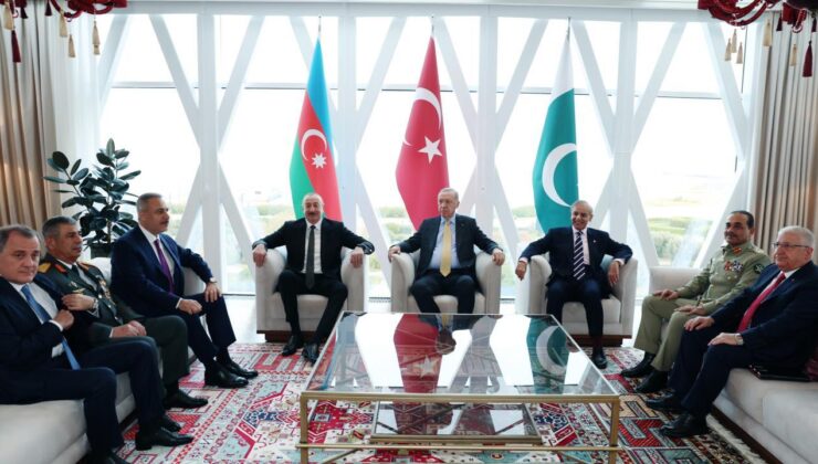 Başkan Erdoğan, Aliyev ve Şerif ile görüştü