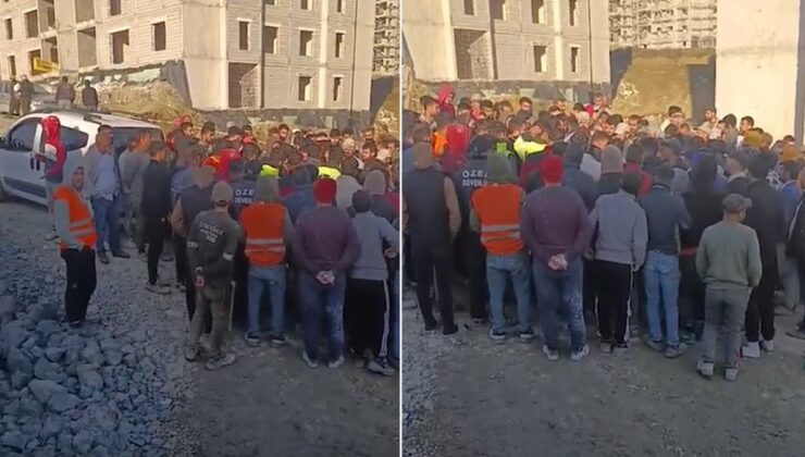 Bir ilde TOKİ işçileri işi bıraktı!