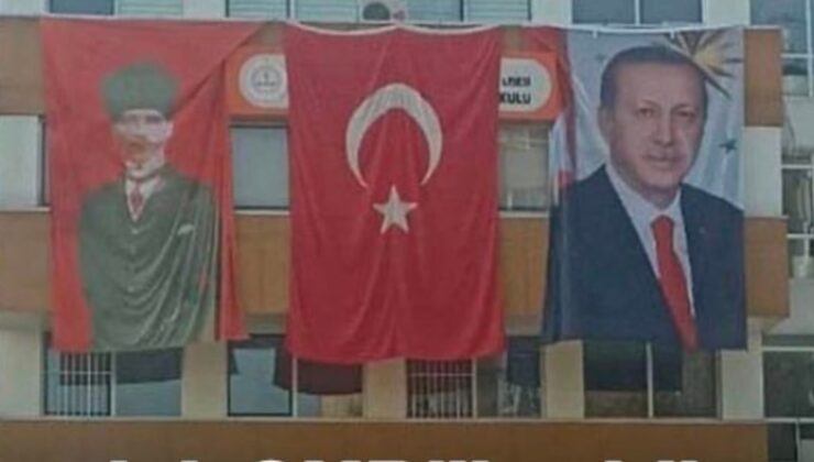 CHP'li isim duyurdu: 10 Kasım öncesi okula Erdoğan posteri asıldı