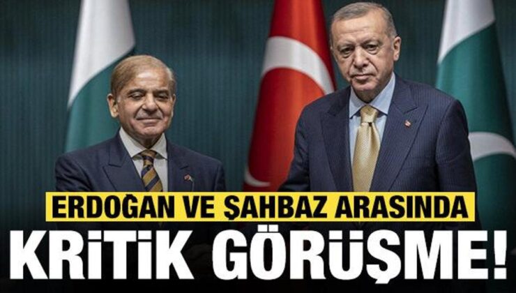 Cumhurbaşkanı Erdoğan Bakü’de Şahbaz Şerif’i kabul etti