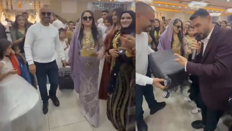 Düğüne getirilen valizden çıkanlar herkesi şaşırttı