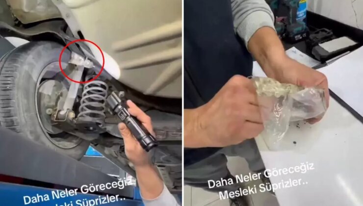 Ekspertiz uzmanı şok: Şaseye bağlı kelepçeli poşetten çıkana bakın