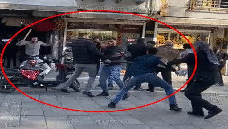 Esnafın yumruklu ve sopalı kavgası kamerada; 3 yaralı