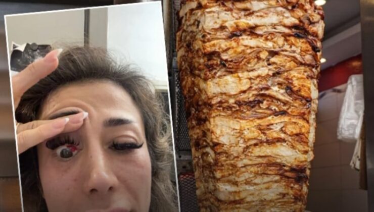 Fitness eğitmeni İstanbul'da tavuk döner yedi: Gözü bu hale geldi