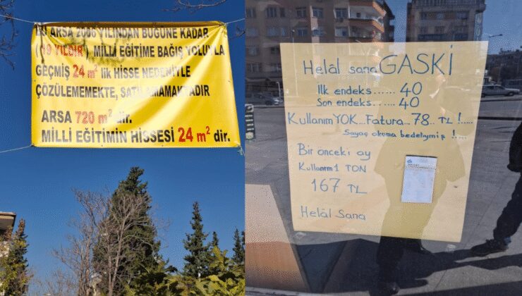 Gaziantepliler faturalar ve bürokrasi yüküyle bezdi: Tepki pankartları kente yayıldı