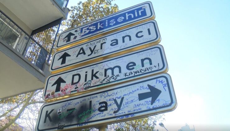 Gençlerin yeni akımı ‘pes’ dedirtti! Kızılay tabelası, 3. kez yenilendi