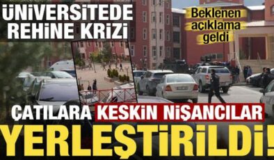 Gümüşhane Üniversitesi’nde rehine krizi! Çatılara keskin nişancılar çıktı, açıklama geldi