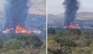Güney Amerika ülkesinde facia! Raydan çıkan tren cayır cayır yandı
