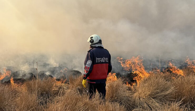 Hakkari’de Nehil Sazlığı’ndaki yangına havadan müdahale