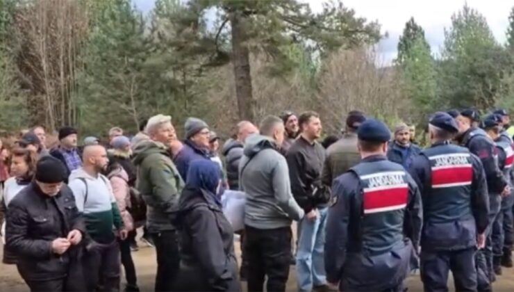 Halk altın madenine karşı yürümek istedi, jandarma engeline takıldı