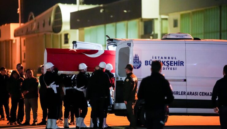 Hırvatistan’daki uçak kazasında şehit olan Pilot Hasan Bahar’ın naaşı İstanbul’a getirildi