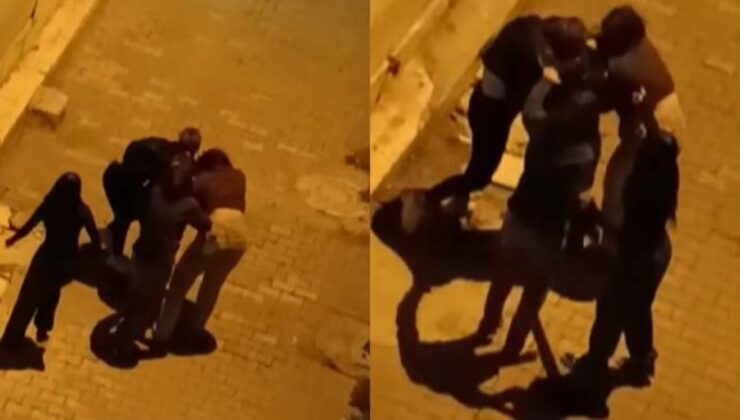 İki genç kız sokak ortasında saç saça birbirine girdi