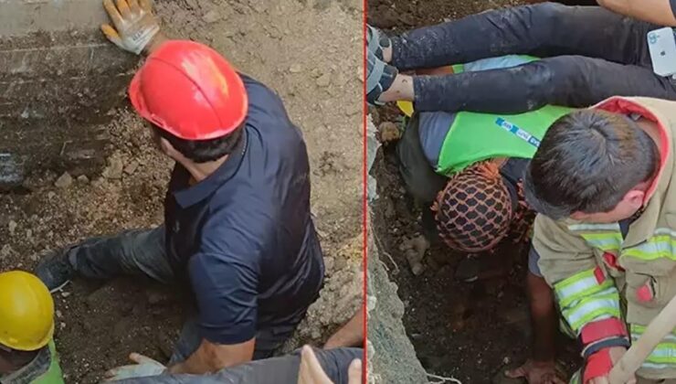 İnşaat alanındaki göçükte bir işçi yaralandı