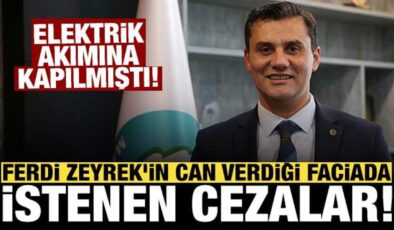 İşte Ferdi Zeyrek’in can verdiği faciada istenen cezalar: Elektrik akımına kapılmıştı!