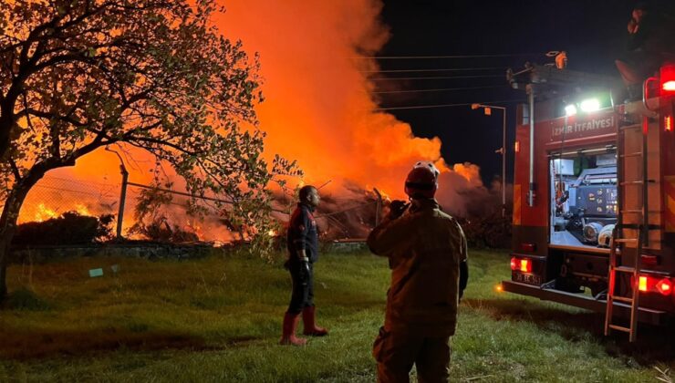 İzmir’de belediyeye ait çöp depolama alanında yangın