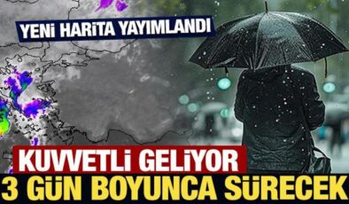 Kuvvetli sağanak yağış geliyor: 3 gün boyunca sürecek
