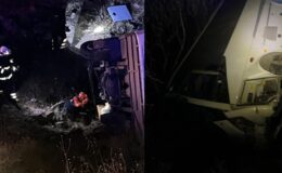 Maden işçilerini taşıyan midibüs uçuruma yuvarlandı: 15 yaralı