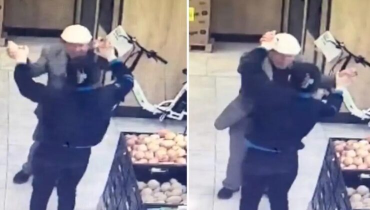 Market çalışanı genç kız, yaşlı amcayla böyle dans etti