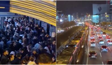 Mecidiyeköy’de metrobüs arızası seferleri aksattı