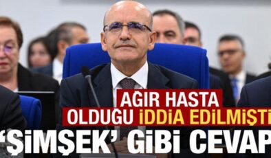 Mehmet Şimşek hasta olduğu iddialarına yanıt verdi
