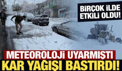 Meteoroloji uyarmıştı: Kar yağışı bastırdı!
