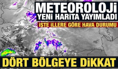 Meteoroloji’den dört bölgeye sağanak yağmur uyarısı