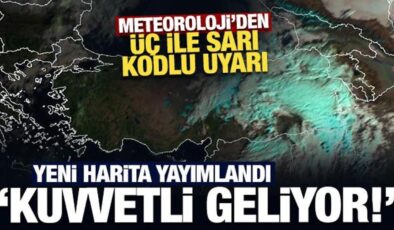 Meteoroloji’den kuvvetli yağış uyarısı! Üç il için sarı kod
