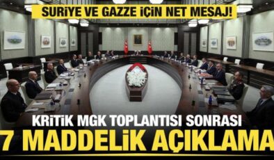 MGK toplantısı sonrası açıklama: Bölgemizde teröre yer yok!