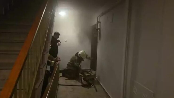 Mudanya’da 4 katlı binada yangın