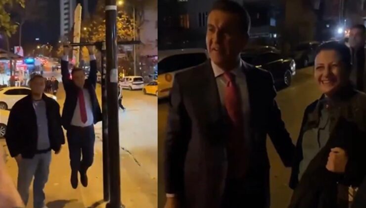 Mustafa Sarıgül Kızılay tabelasına asıldı