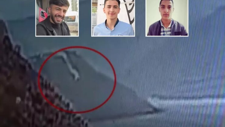 Otomobilin baraj gölüne uçtuğu kazanın görüntüleri ortaya çıktı