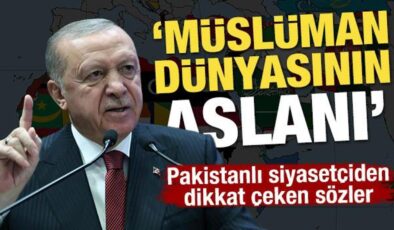 Pakistanlı siyasetçiden dikkat çeken sözler: Erdoğan Müslüman dünyasının aslanı