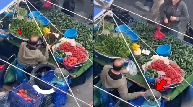 Pazarcının hilesi ifşa oldu! Tezgahı kapatıldı