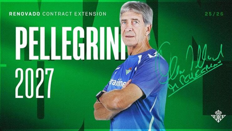 Real Betis’te teknik direktör Manuel Pellegrini’nin sözleşmesi uzatıldı
