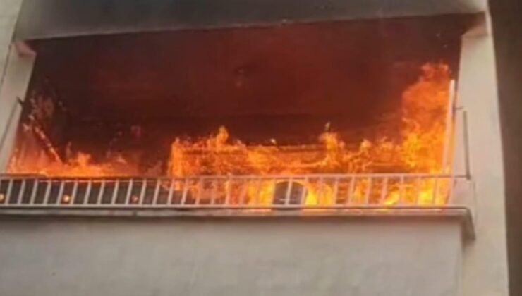 Şanlıurfa’da korkutan yangın: Apartman dairesi alev alev yandı