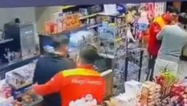 Sarhoş müşteri, çalışanı böyle darbetti