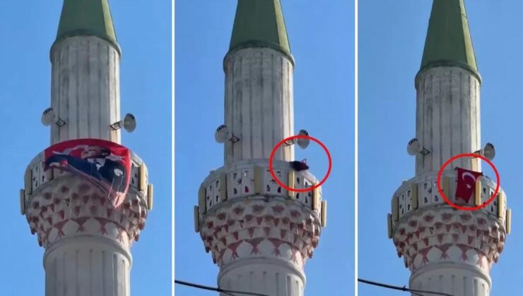 Şehit cenazesinde skandal! Bayrakta Atatürk var diye minareden kaldırdılar