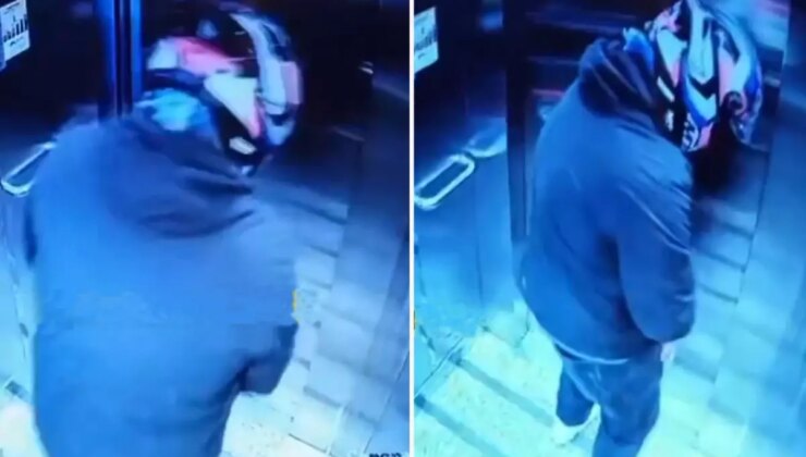 Skandal olay anbean kamerada! Kuryenin asansörde yaptığı mide bulandırdı